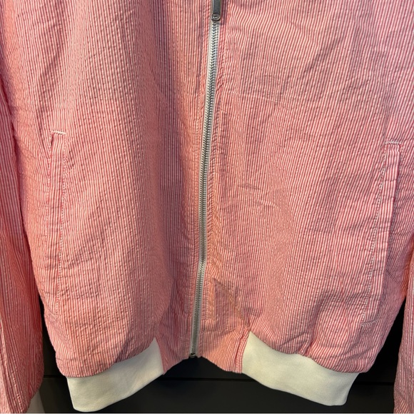 Denim & Flower Mens pin striped  Jacket zippered Sz medium - Picture 3 of 5